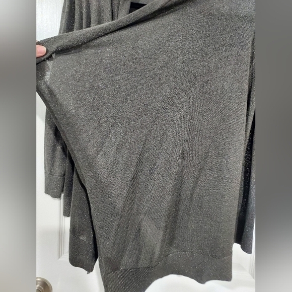 INC Woman Shimmery Gray Drape Open Front Cardigan in Size 2X - Picture 8 of 10